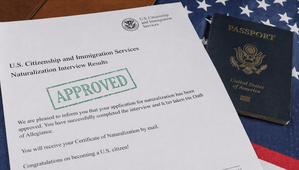 Naturalization Approved After Interview for our Jamaican Client