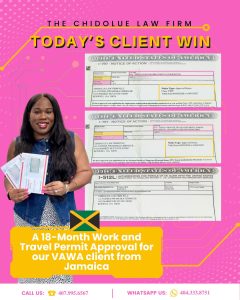 A 18-Month Work and Travel Permit Approval for our Client from Jamaica