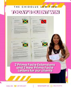 2 Prima Facie Extensions and 2 New Prima Facie Letters for Our Clients